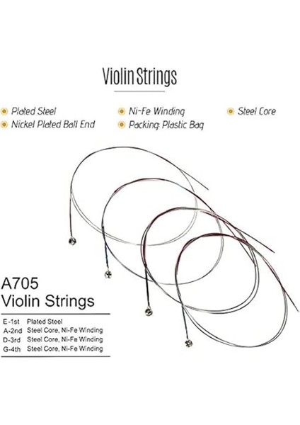 A-705 Takım Keman Teli - Normal Tansion indirimleri