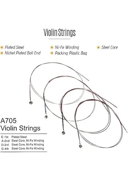 A-705 Takım Keman Teli - Normal Tansion