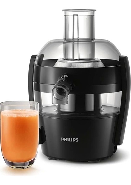Philips Viva Collection Katı Meyve Sıkacağı, 500W, 1,5l, Quickclean, Damlama Önleyici, Siyah fırsatları