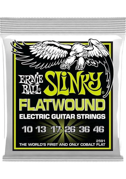 Normal Slinky Flatwound Elektro Gitar Telleri 10-46 Kalibre (P02591)