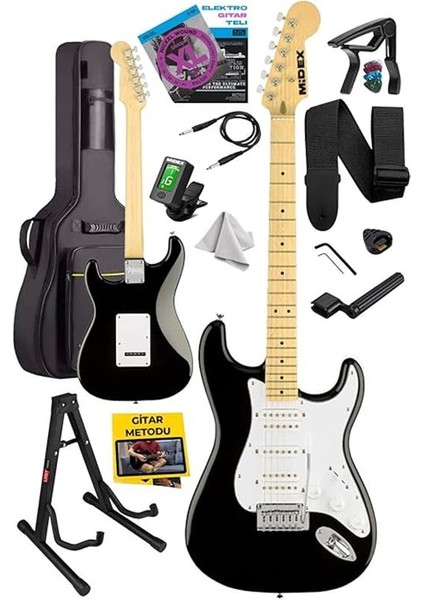 RPH-40WB-ST Siyah Beyaz Elektro Gitar Seti Hsh Manyetik Maple Klavye Üst Kalite fiyatları