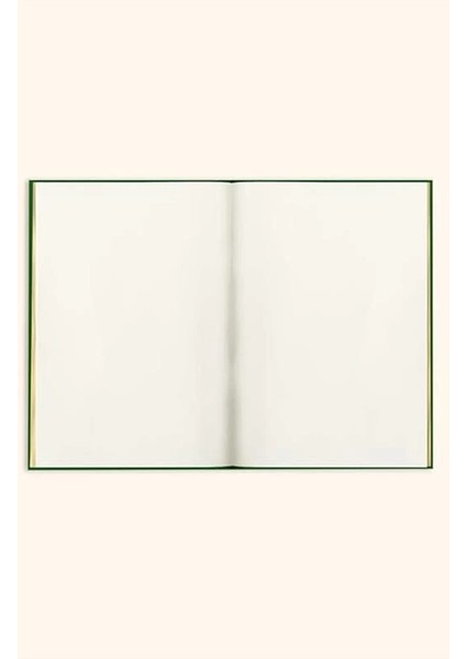 Memory Book Keten Hatıra Defteri Altın Kenarlı Anı Albümü Yeşil
