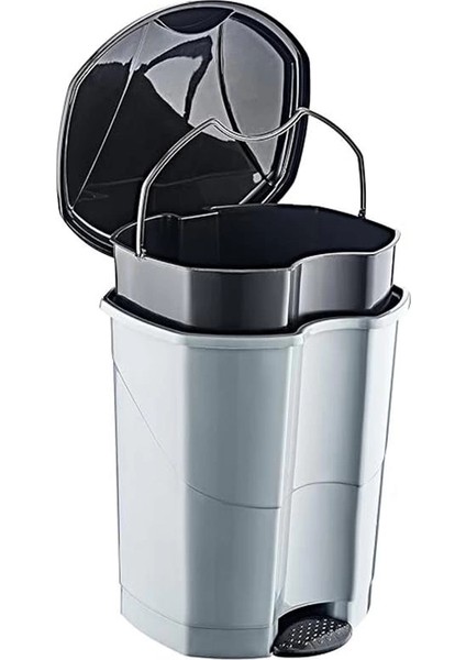 Pedallı Çöp Kovası 30 Lt Antrasit Gri