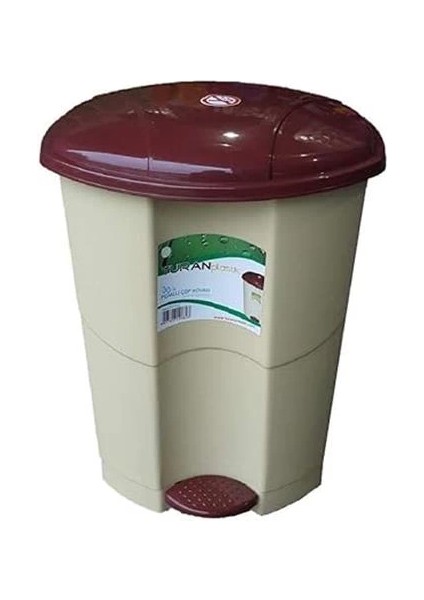 Pedallı Çöp Kovası 30 Lt Antrasit Gri