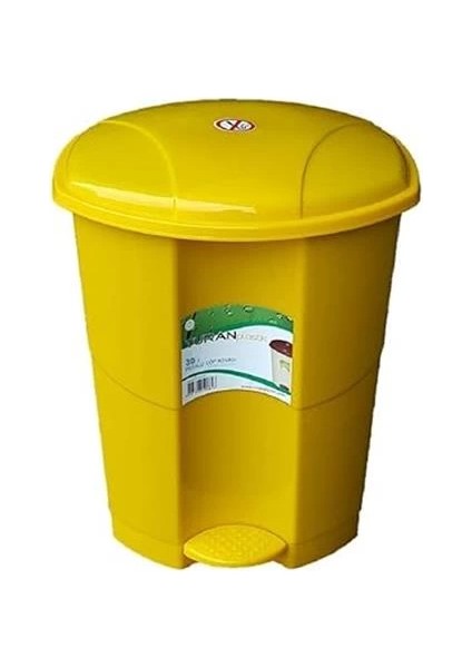 Pedallı Çöp Kovası 30 Lt Antrasit Gri