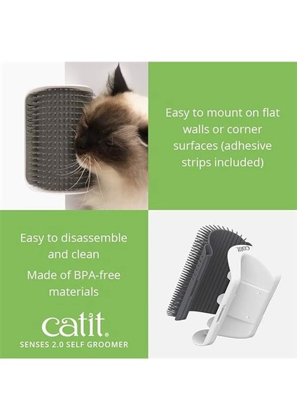 Catit 2.0 Kişisel Bakım Seti, Kediler Için Masaj Köşesi, Gri, 1 Adet (Tekli Paket) modelleri