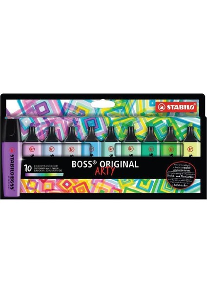 Fosforlu Kalem Boss Arty Soğuk Renkler 10 Lu 70/10-2-20