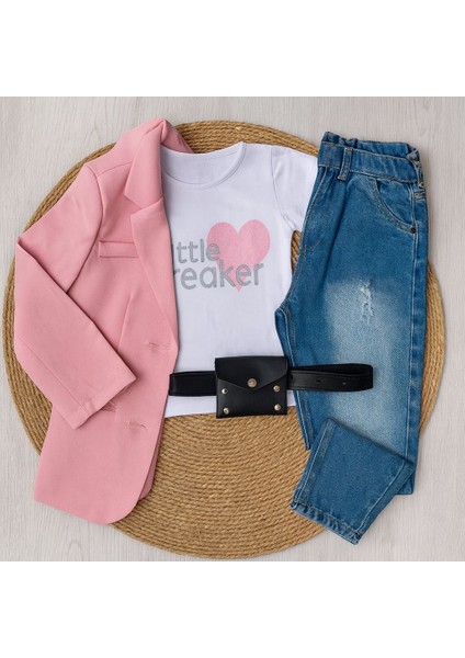 Little Breaker Kız Çocuk Pembe Ceketli 4’lü Kombin - 3/12 Yaş fiyatları