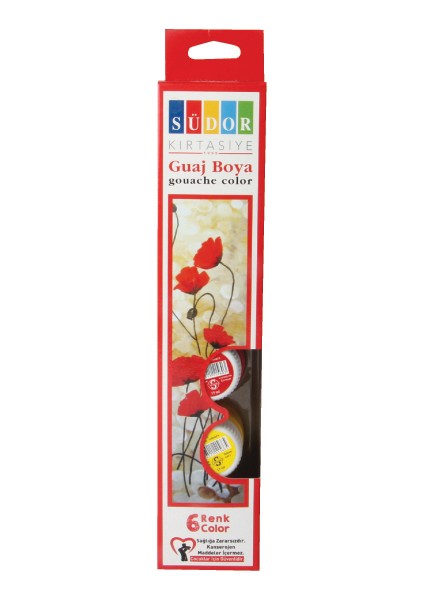 Guaj Boya Şişe 6 Renk 15 ml SD521