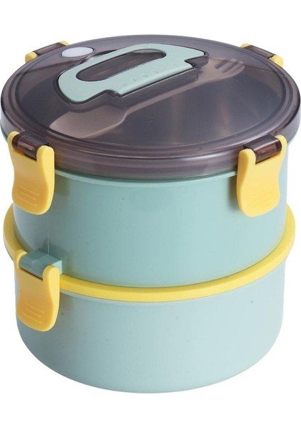 1600ML Yuvarlak Lunchbox Yeni Koleksiyon Çift Katlı Çelik Sefer Tası Yemek Kutusu modelleri