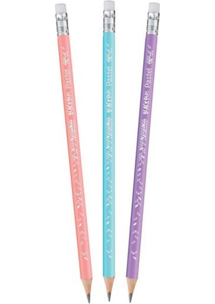 Kurşun Kalem Silgili Pastel Renkli 72 Li
