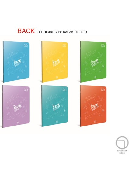 Back Tel Dikiş Plastik Kapak Defter A5 40 Yp Çizgili 4989