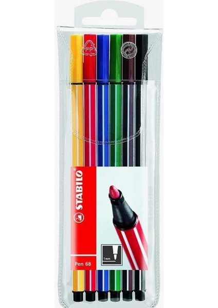 Keçe Uçlu Boya Kalemi 6 Lı Paket 6806/PL