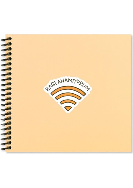 Sticker Defter Hisli Şeyler 16x15 50 YP Çizgili Stickerli Defter Bağlanamıyorum