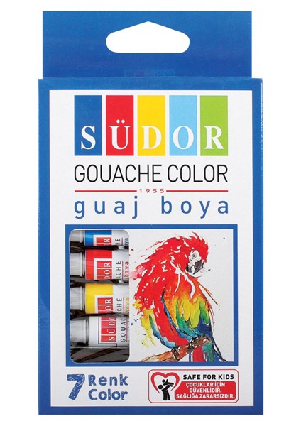 Guaj Boya Tüp 9 ml 7 Renk SD571