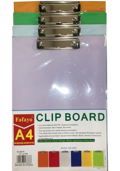 Kapaksız Sekreterlik Plastik A4 FF-2188