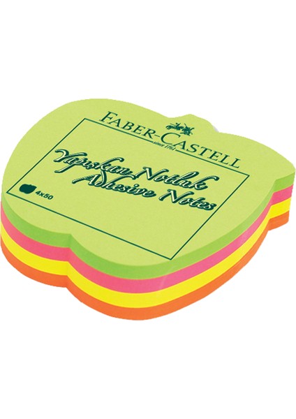 Yapışkanlı Not Kağıdı Elma Şekilli 70X70 4 Renk 583039