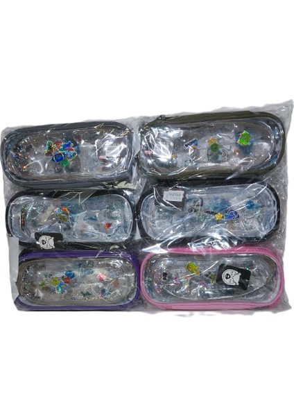 B&d Kalem Çantası Sulu Şeffaf Kapaklı Elips BD-KCS209