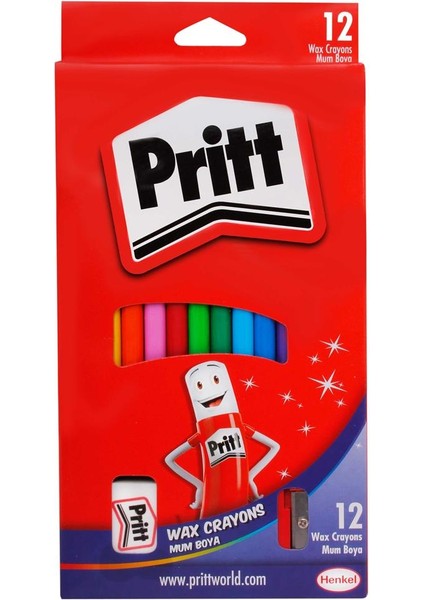 Mum Pastel Boya Crayon Karton Kutu Silinebilir 12 Renk 1433960