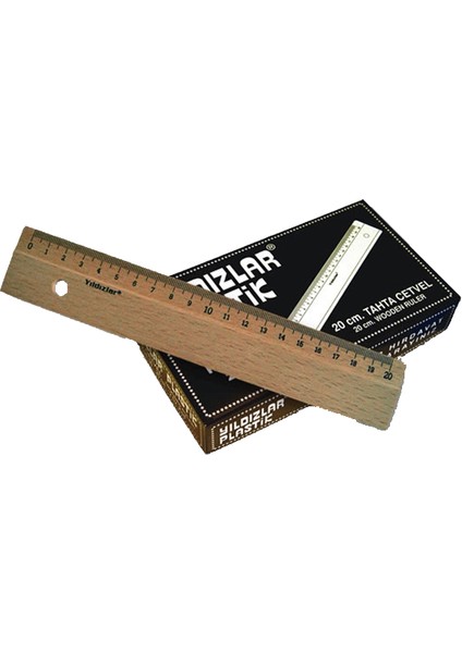 Standart Cetvel Tahta 20 cm 90