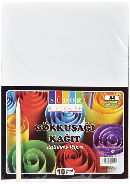 Kağıt Kazımalı Gökkuşağı A4 SK24