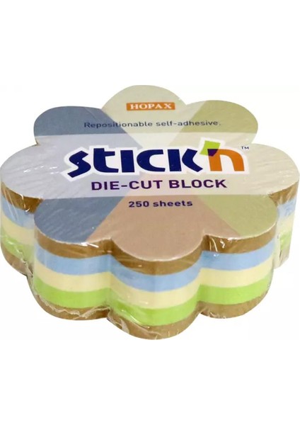 Stickn Yapışkan Notblok Kraft Çiçek 67X67 250 Yp 21834