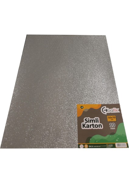 Simli Karton 50X70 Gümüş (Silver)