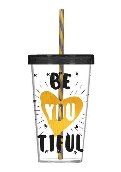 Desenli Pipetli Bardak-Beautiful-Çrp 660 cc 161448-008P