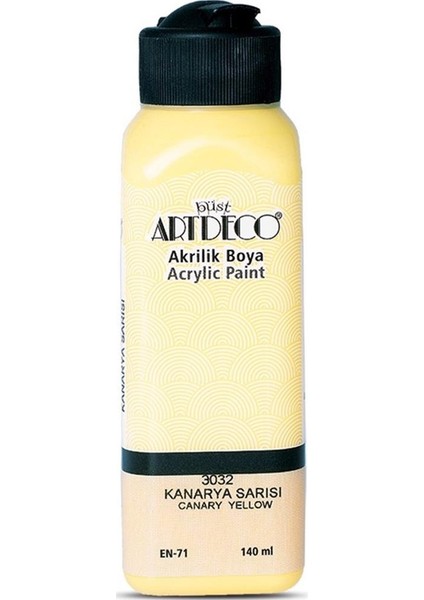 Akrilik Boya 140 ml Kanarya Sarısı 070R-3032