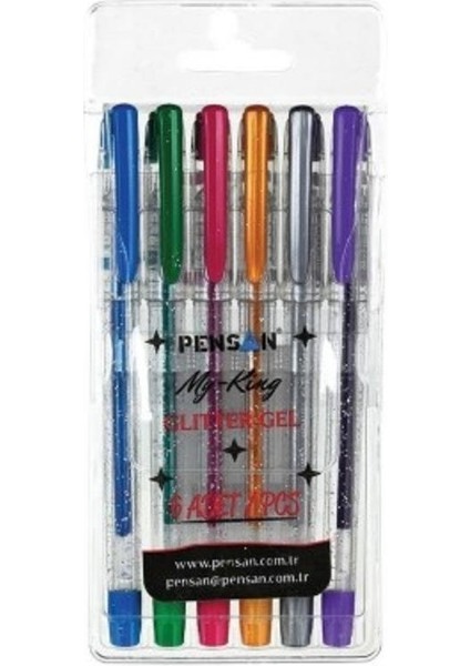 My-King Glıtter Gel 6 Renk Simli Tükenmez K