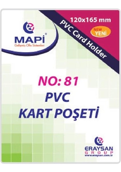 Kart Poşeti Dikey Pvc No:81 165X120 Şeffaf 910 10 40