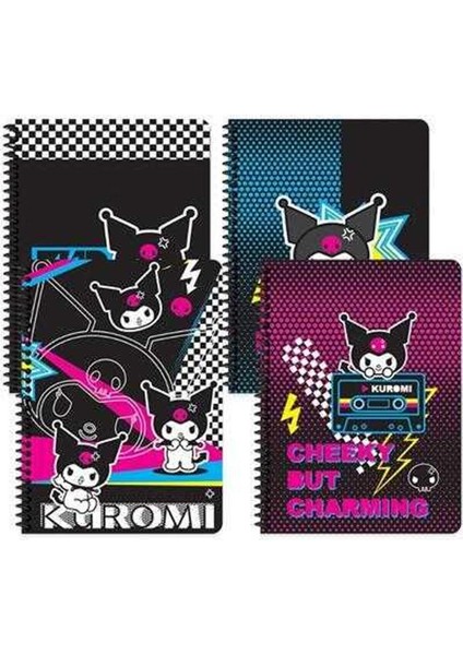 Kuromi Defter Spiralli Karton Kapak 16,5X22,5 80 Yp Kareli 380632-12