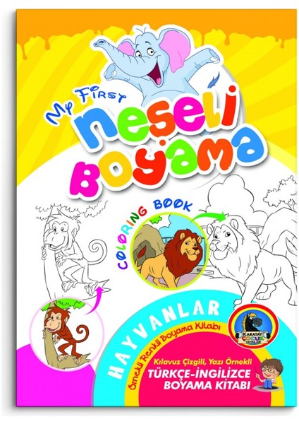 Boyama Kitabı Neşeli Örnekli Renkli 32 Syf Karatay Yayınevi