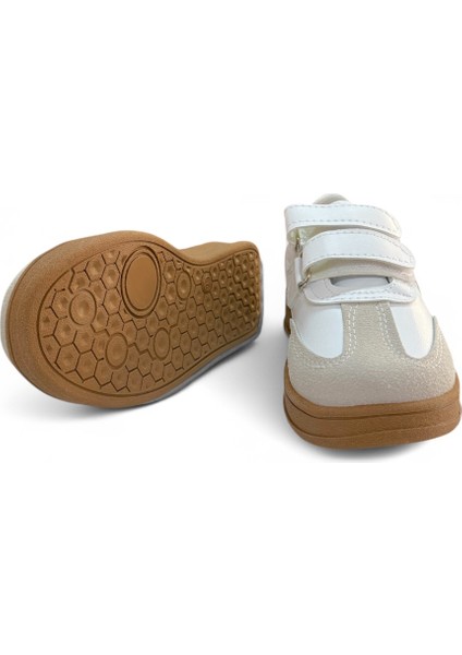 Unisex Rahat Tabanlı Hafif Esnek Ortopedik Cırtlı Günlük Çocuk Sneaker Spor Ayakkabı - Beyaz fırsatları