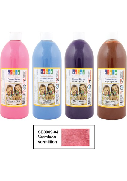 Parmak Boyası 500 ml Vermiyon SD8009-04
