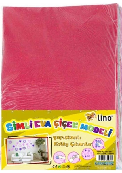 Eva Yapışkanlı Simli Çiçek Modeli 33X35 2 Renk DS-507