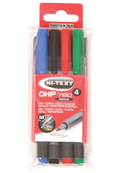 Asetat Kalemi Permanent M Seri 4 Renk 780M4PVC