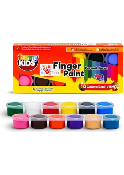 Parmak Boyası 12 Li Set 15 ml 05700
