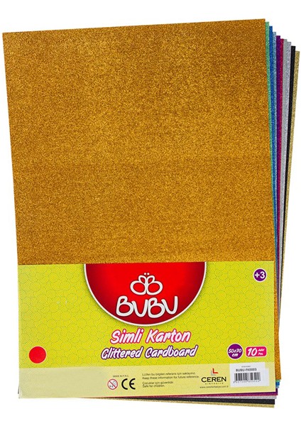 Bu-Bu Karton Simli 10 Lu 50X70 Karışık Renk BUBU-FK0003
