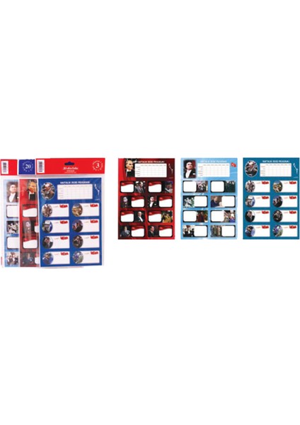 Okul Etiketi Atatürk Ders Programlı 3 Lü 220131-99