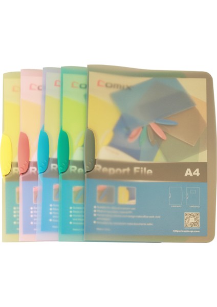 Sıkıştırmalı Dosya Ortadan Klipsli 23X31 Şeffaf Renkler LW423A-S1