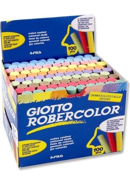 Tebeşir Yuvarlak Tozsuz 100 Lü Karışık Renk 539000