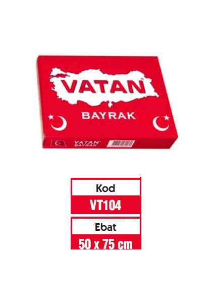 Türk Bayrağı Polyester 50X75 VT104