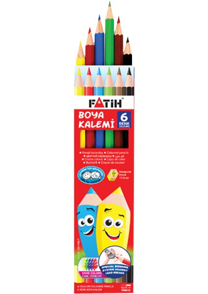 Kuru Boya Karton Kutu Tam Boy 6 Renk 33106