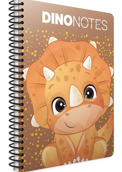 Dıno Notes Spiralli Karton Kapak Defter A4 80 Kareli