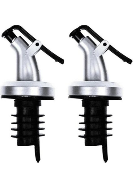 2 Adet Kapaklı Şişe Ucu Servis Aparatı Damlalık Yağdanlık Tıpa Tapa Mantar - Kargo