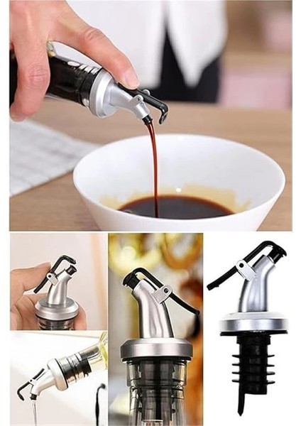 2 Adet Kapaklı Şişe Ucu Servis Aparatı Damlalık Yağdanlık Tıpa Tapa Mantar - Kargo fiyatları