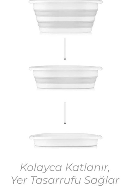 Katlanabilir Silikon Akordiyon Çamaşır Sepeti Sele 27 L (27 Litre) fiyatları