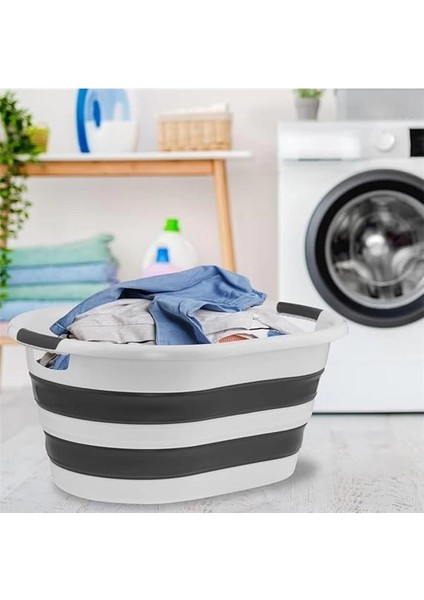 Katlanabilir Silikon Akordiyon Çamaşır Sepeti Sele 27 L (27 Litre) indirimleri