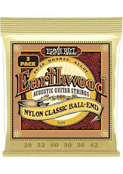 U Earthwood Halk Akustik Gitar Dizeleri Naylon Şeffaf Altın Tonlu Ball Sonu 80/20 Bronz fiyatları